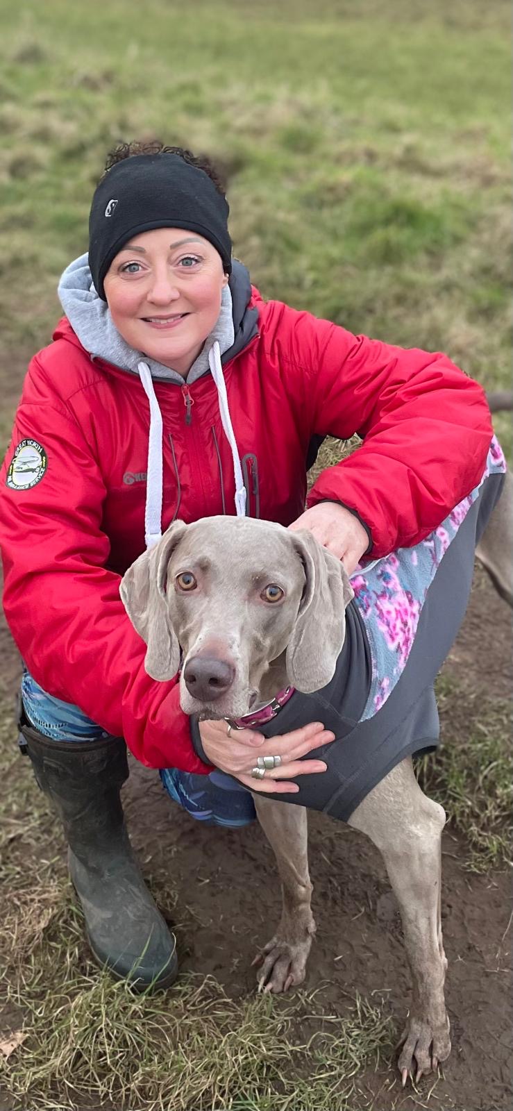 Jen Nellis and her Grey Dog